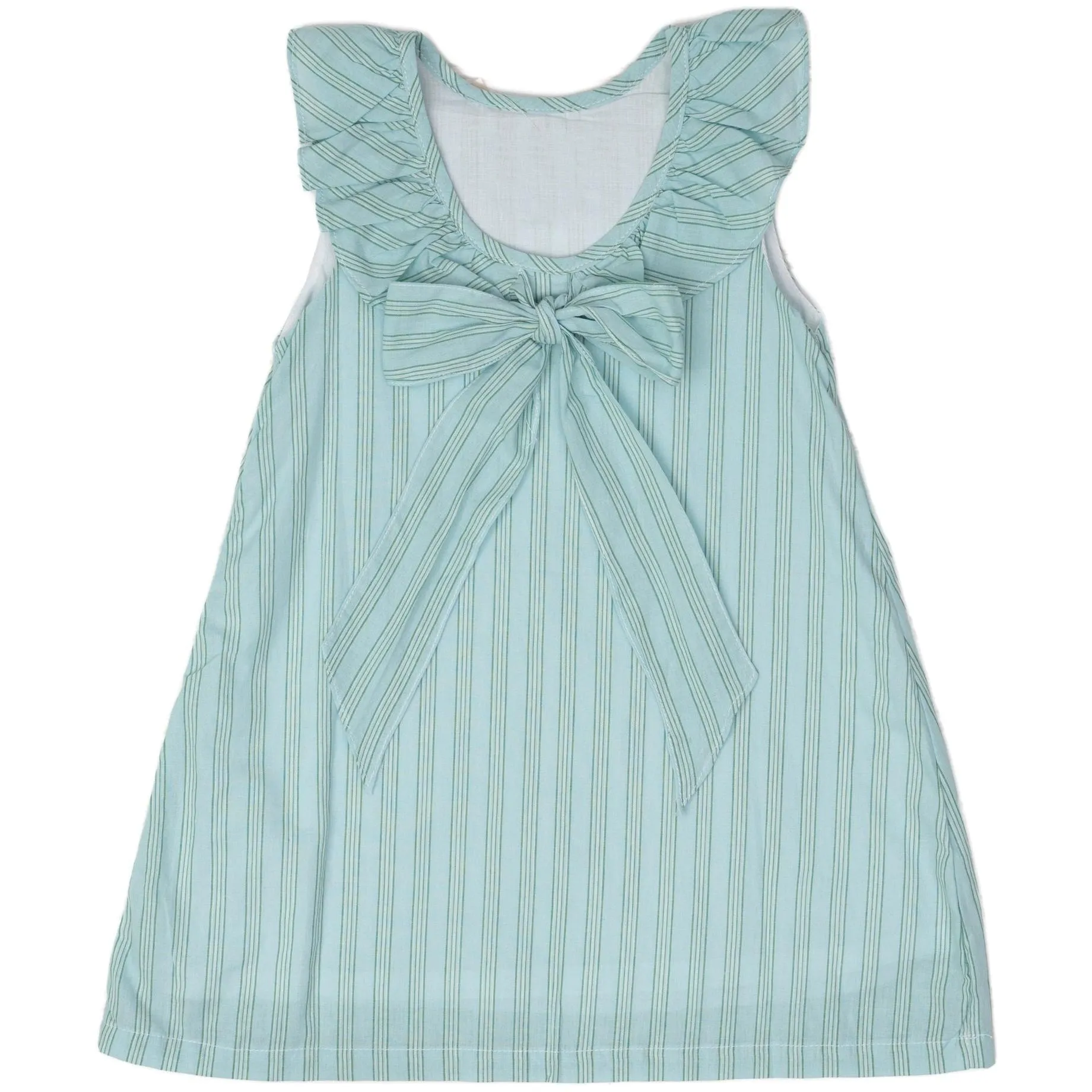 Ally Kole Blue & Green Stripe Dress