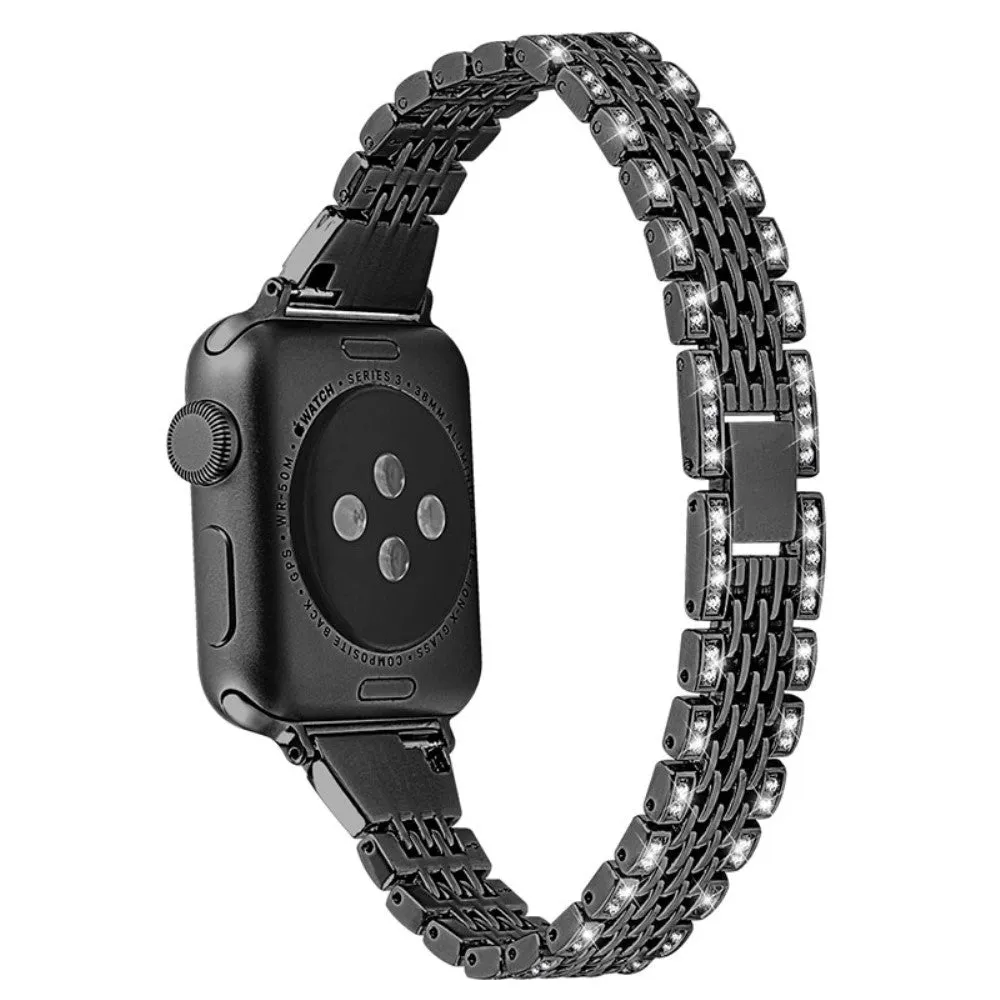 Apple Watch (41mm) rhinestone décor watch strap - Black