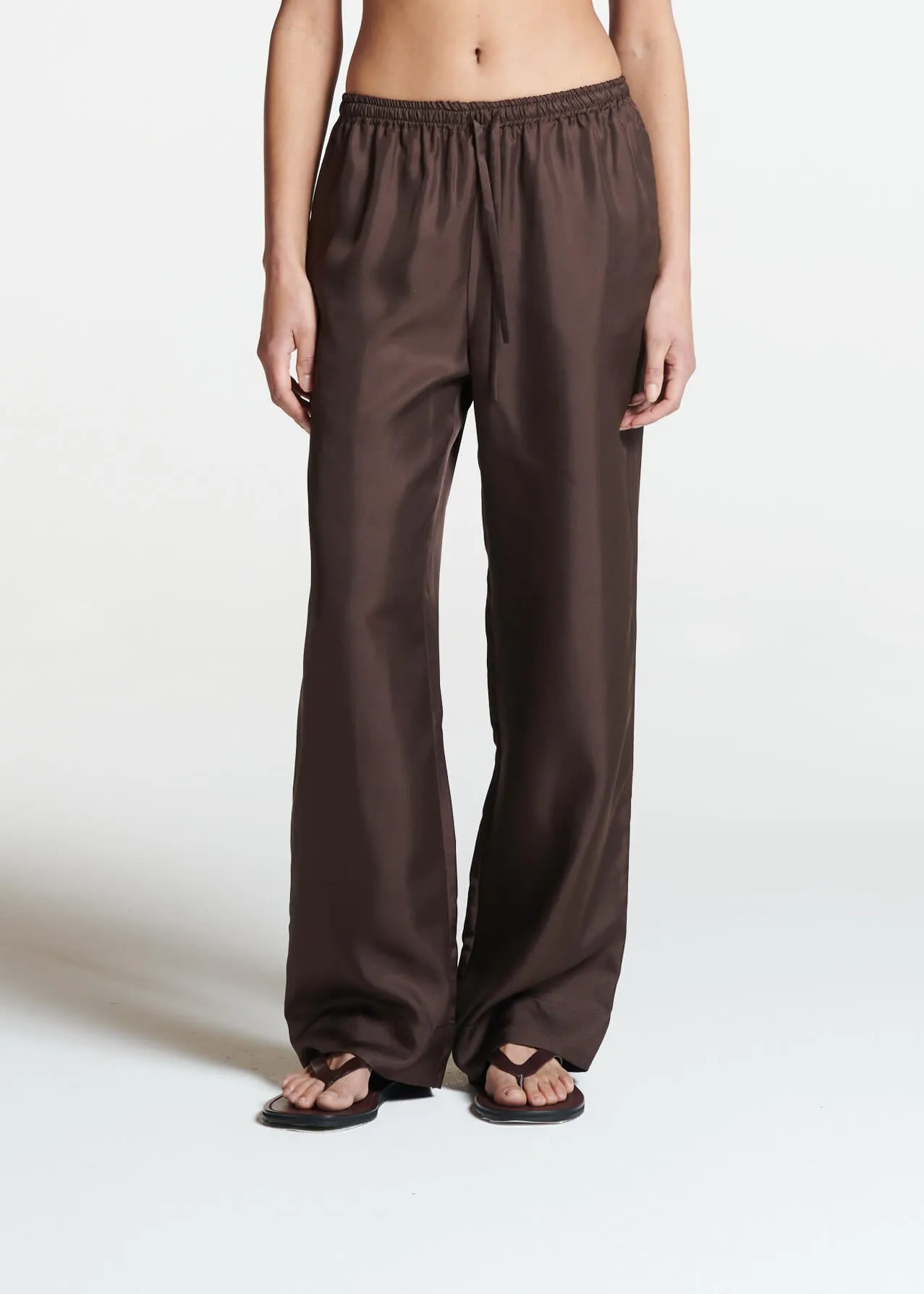 Aurelia Trouser Espresso Silk Twill