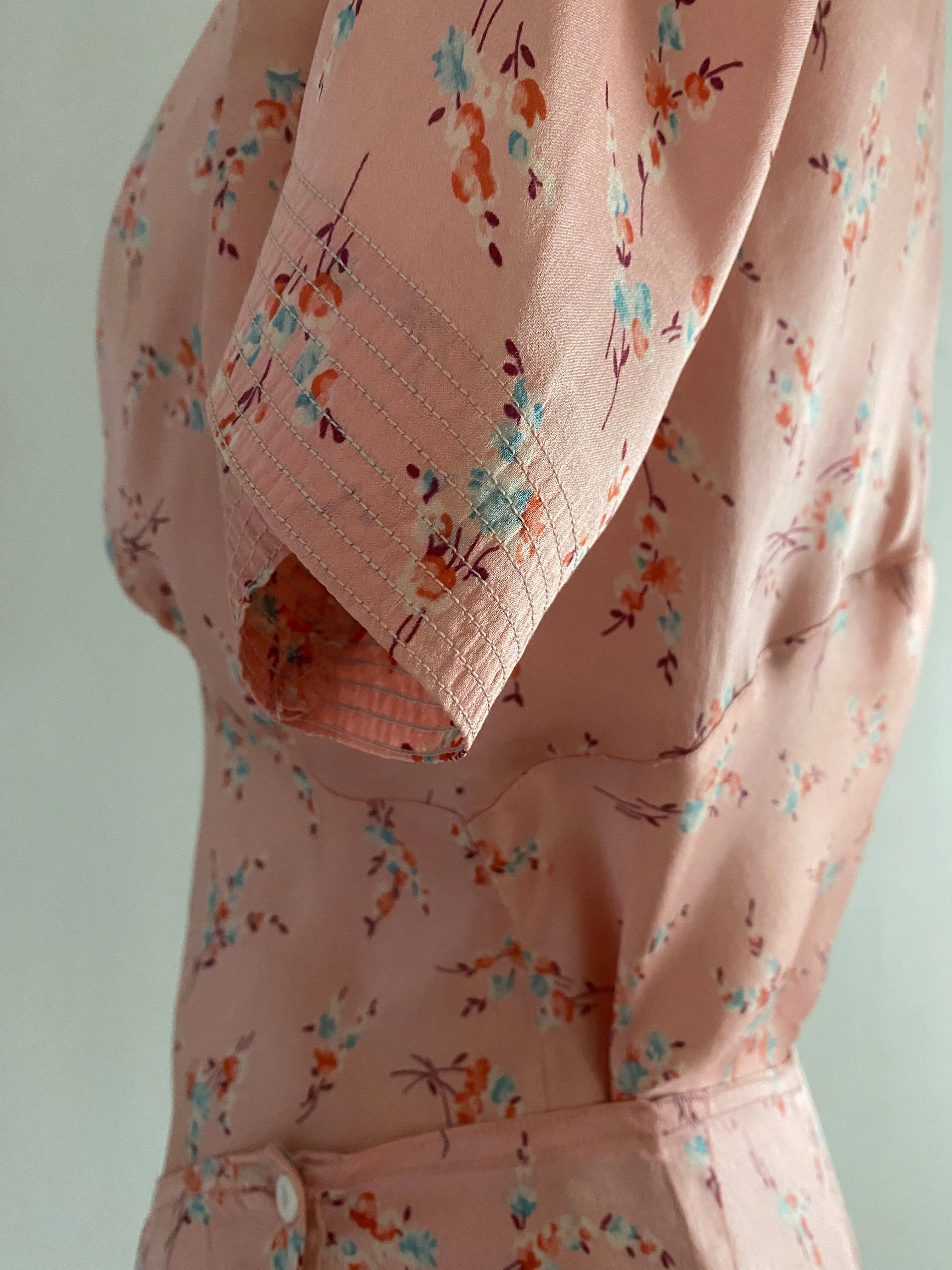 Beautiful 1930's Silk Pajama Set By Prints Charming / SM