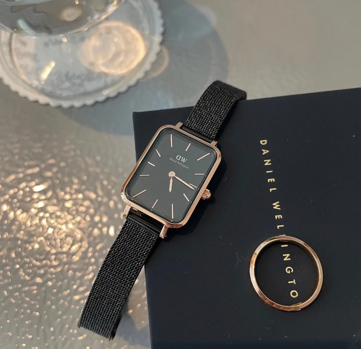 Black Daniel Wellington Quadro Pressed Sterling Women’s Watch