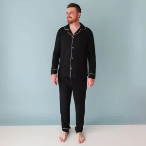 Black Ribbed Men's Relaxed Pant Luxe Loungewear