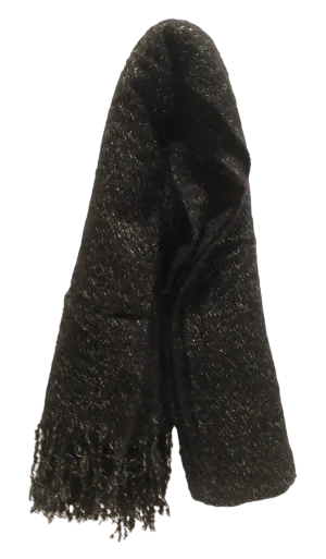 Black Stardust Oversized Scarf 72"