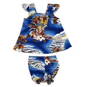 Blue Hawaii Girls Bloomer Set