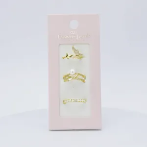 Butterfly Pearl Ring Set I1