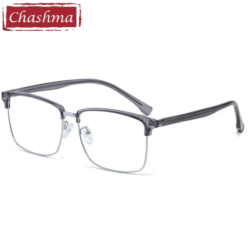 Chashma Ottica Men's Full Rim Large Square Tr 90 Alloy Eyeglasses 510810