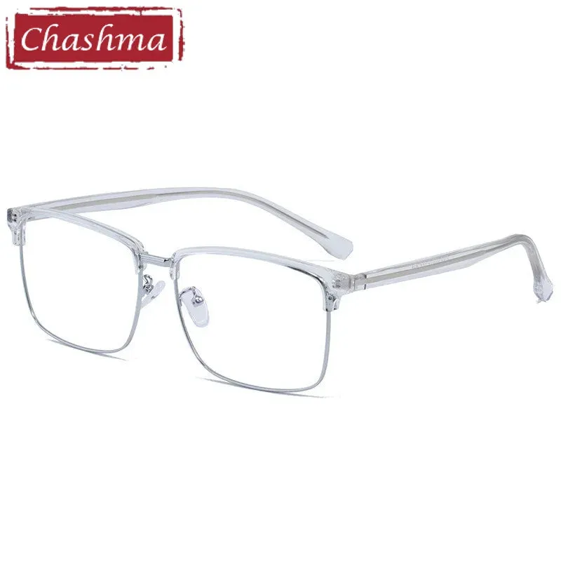 Chashma Ottica Men's Full Rim Large Square Tr 90 Alloy Eyeglasses 510810