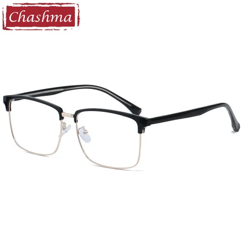 Chashma Ottica Men's Full Rim Large Square Tr 90 Alloy Eyeglasses 510810