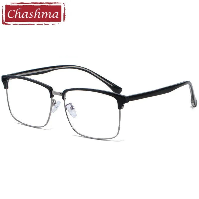 Chashma Ottica Men's Full Rim Large Square Tr 90 Alloy Eyeglasses 510810