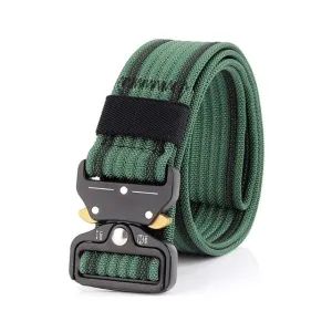 Classy Men Green Nylon Web Belt