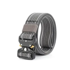 Classy Men Grey Nylon Web Belt