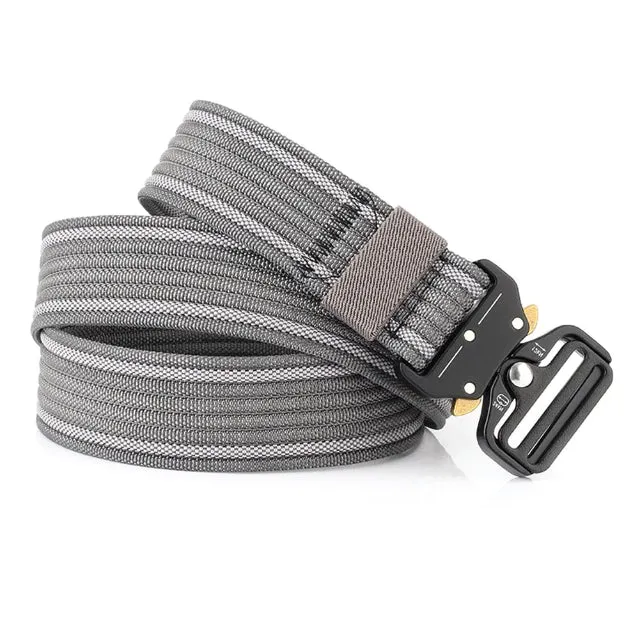 Classy Men Grey Nylon Web Belt