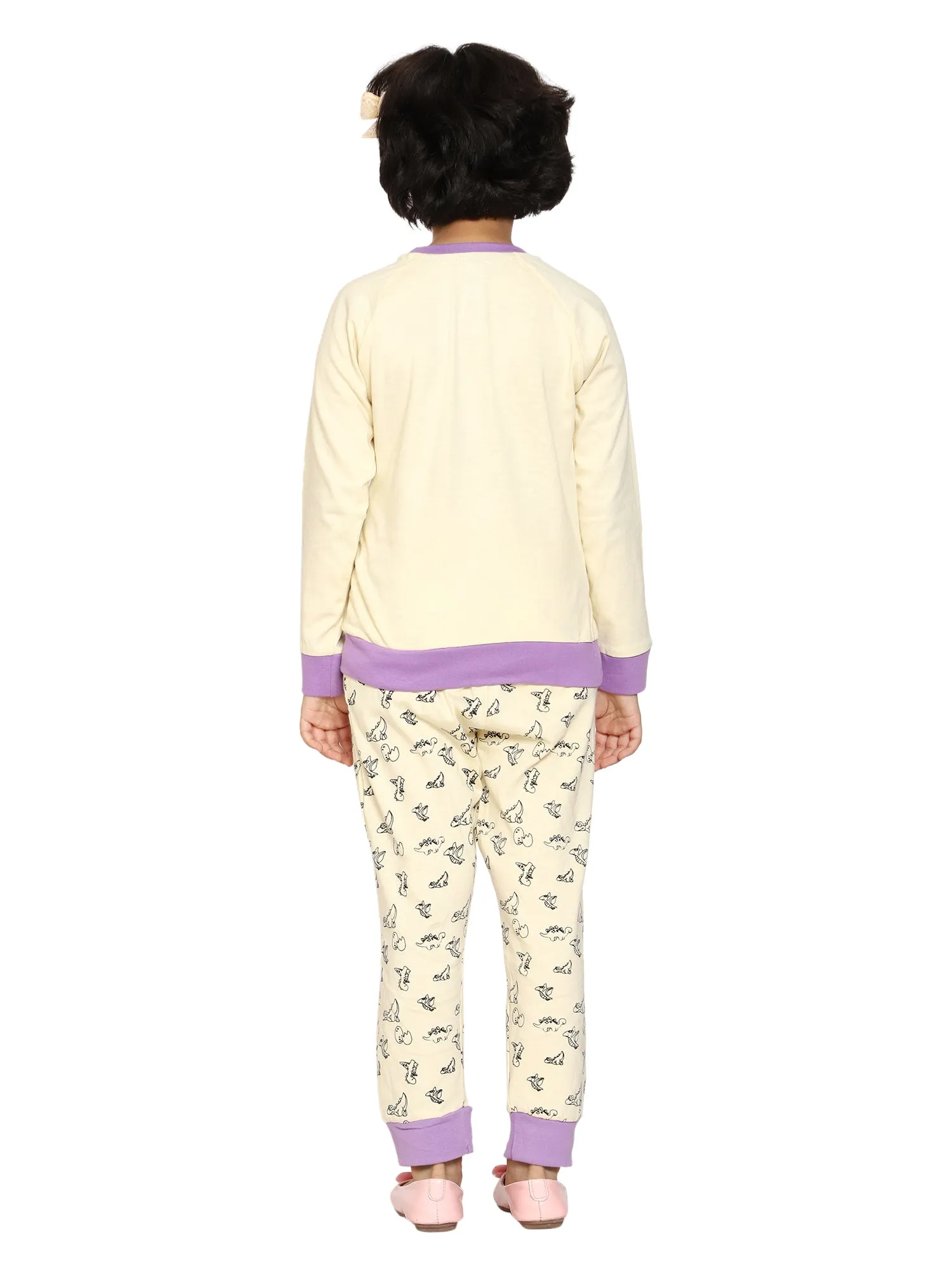 Girl's Printed Tee and AOP Pant Set