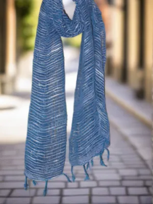 Handwoven Open Weave Cotton Scarf - Allure