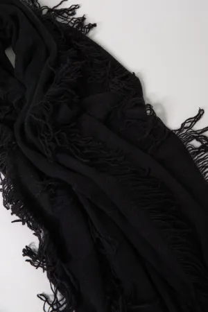 Harpers Emporium Cashmere Fringe Scarf in Black