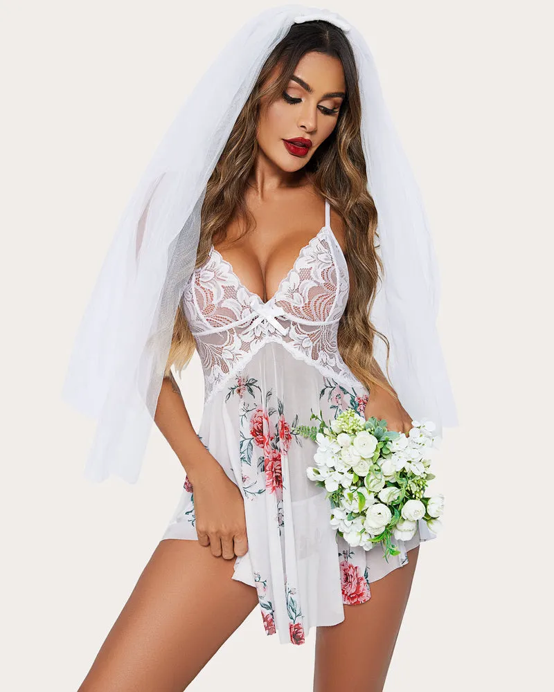 Lace Lingerie Exotic Bridal Nightdress