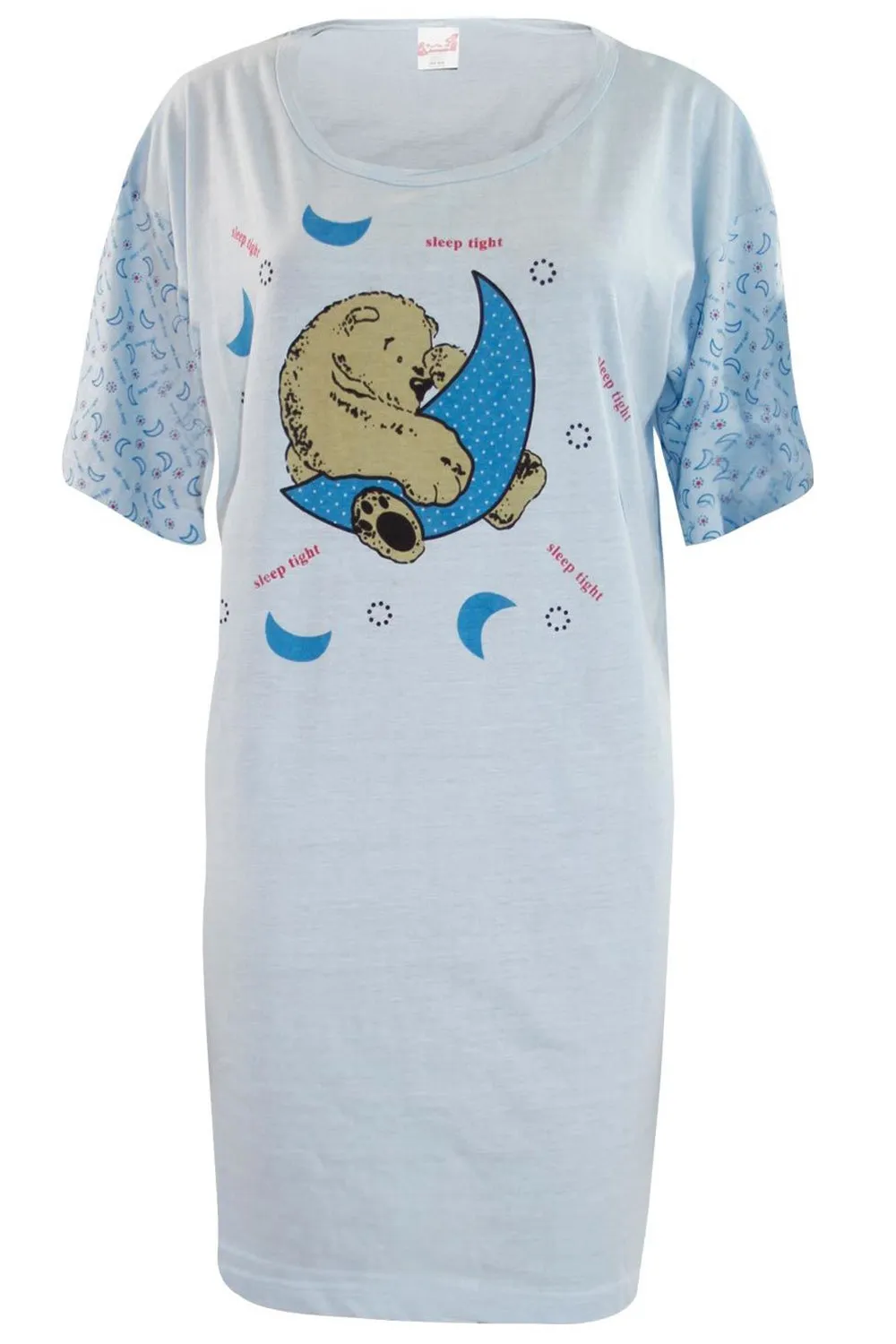 Ladies Short Sleeve Moon Comfy Night Shirt