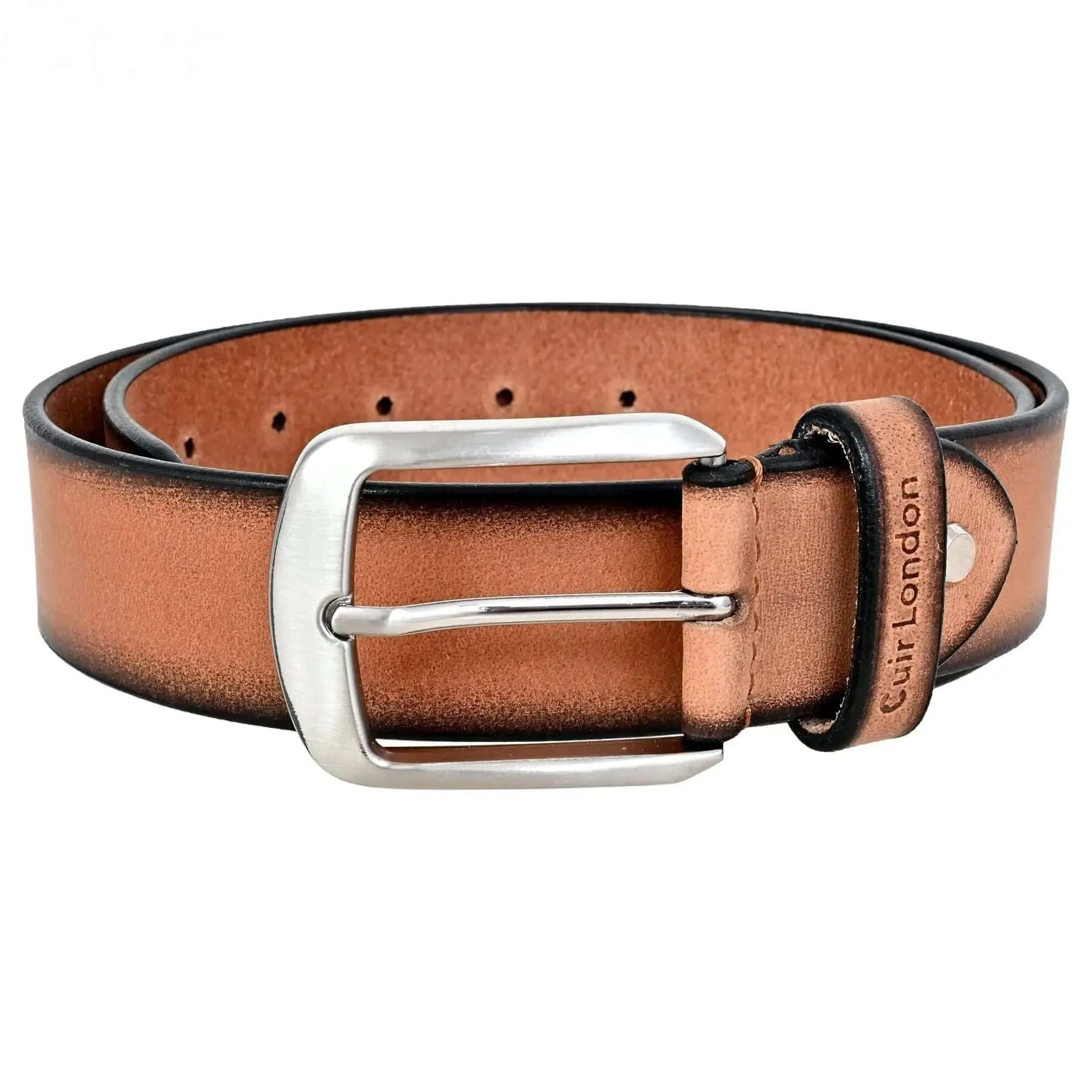 Light Brown Full Hide Leather Belt: Sizes 30" to 46" – Durable and Stylish