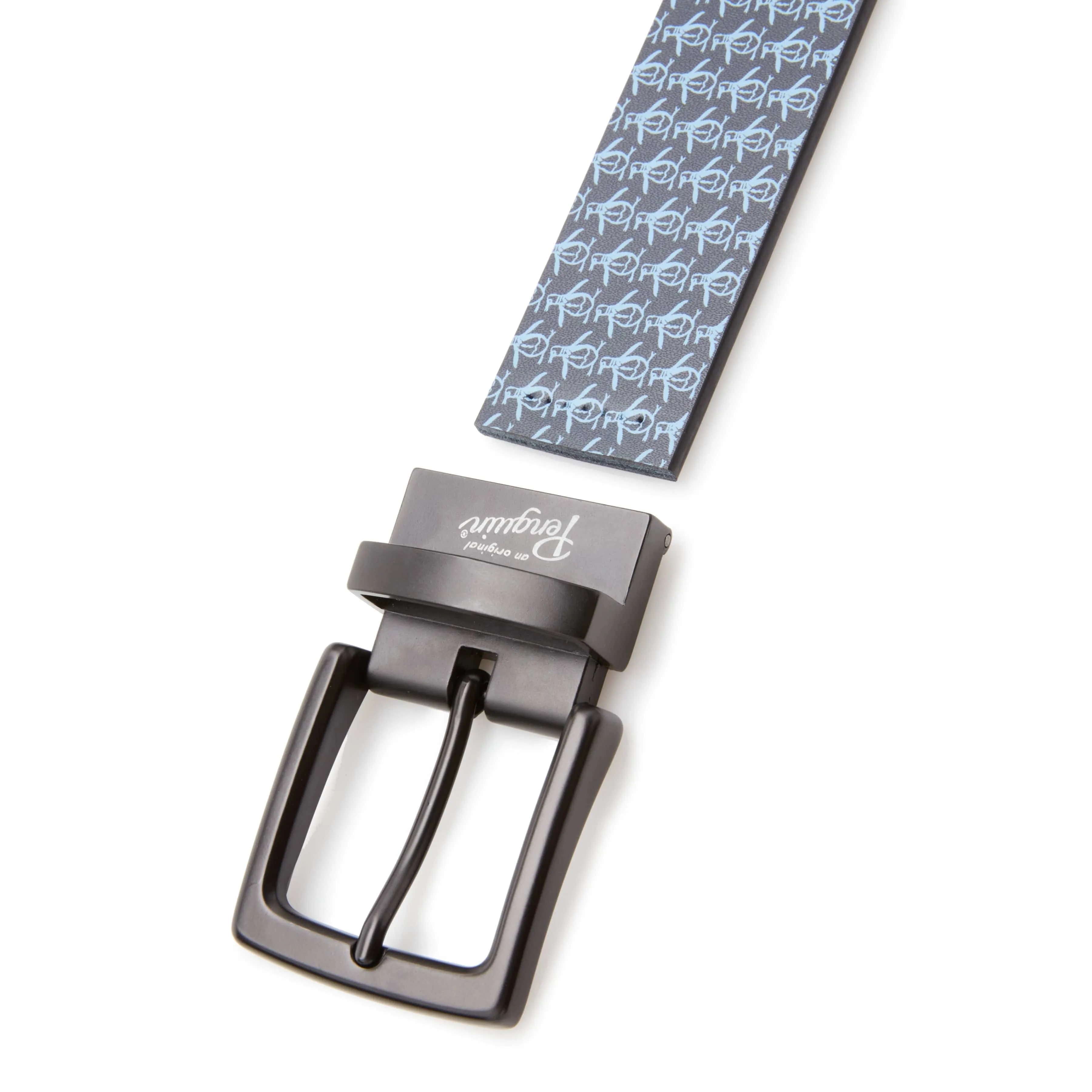 Logo Patterned Reversible Belt