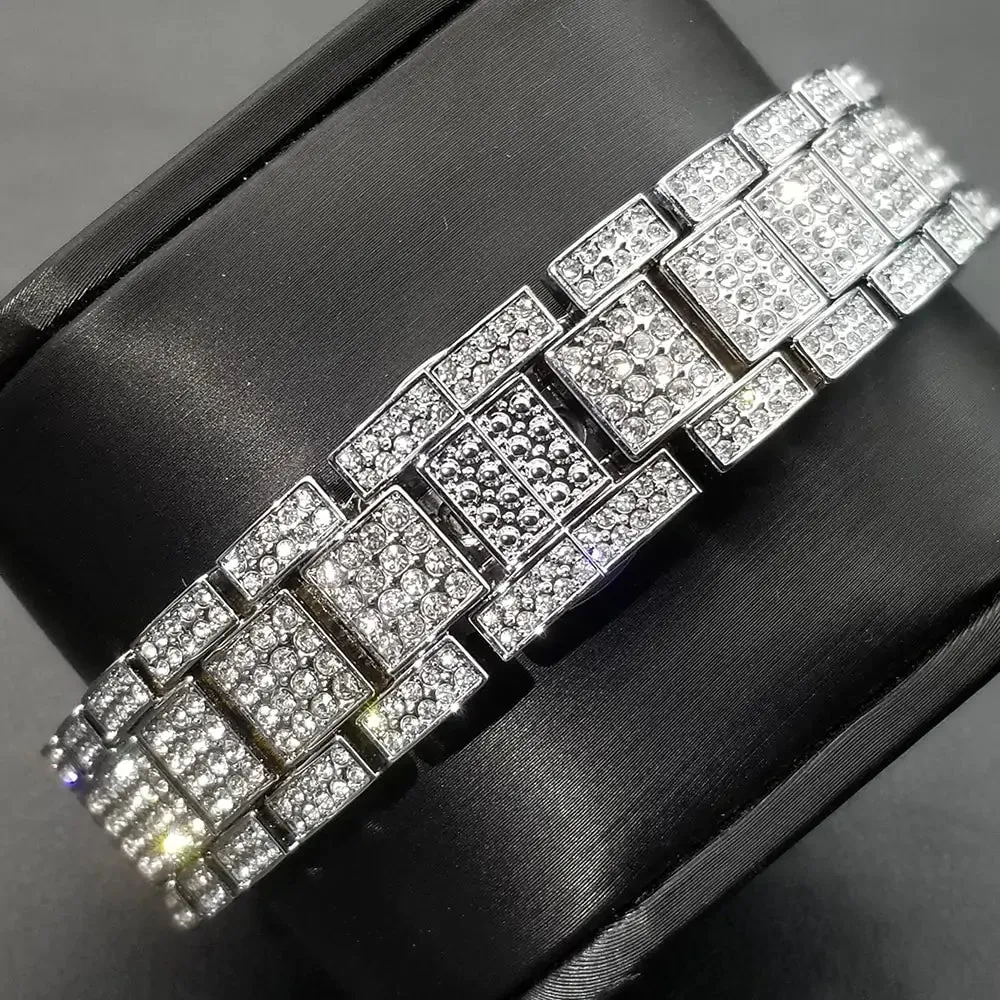 Luxury Diamond Coated Calendar Watches