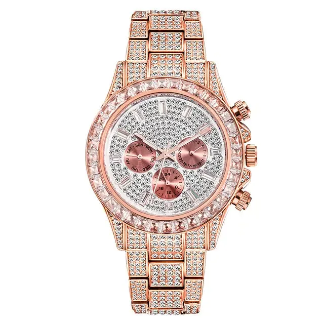 Luxury Diamond Coated Calendar Watches