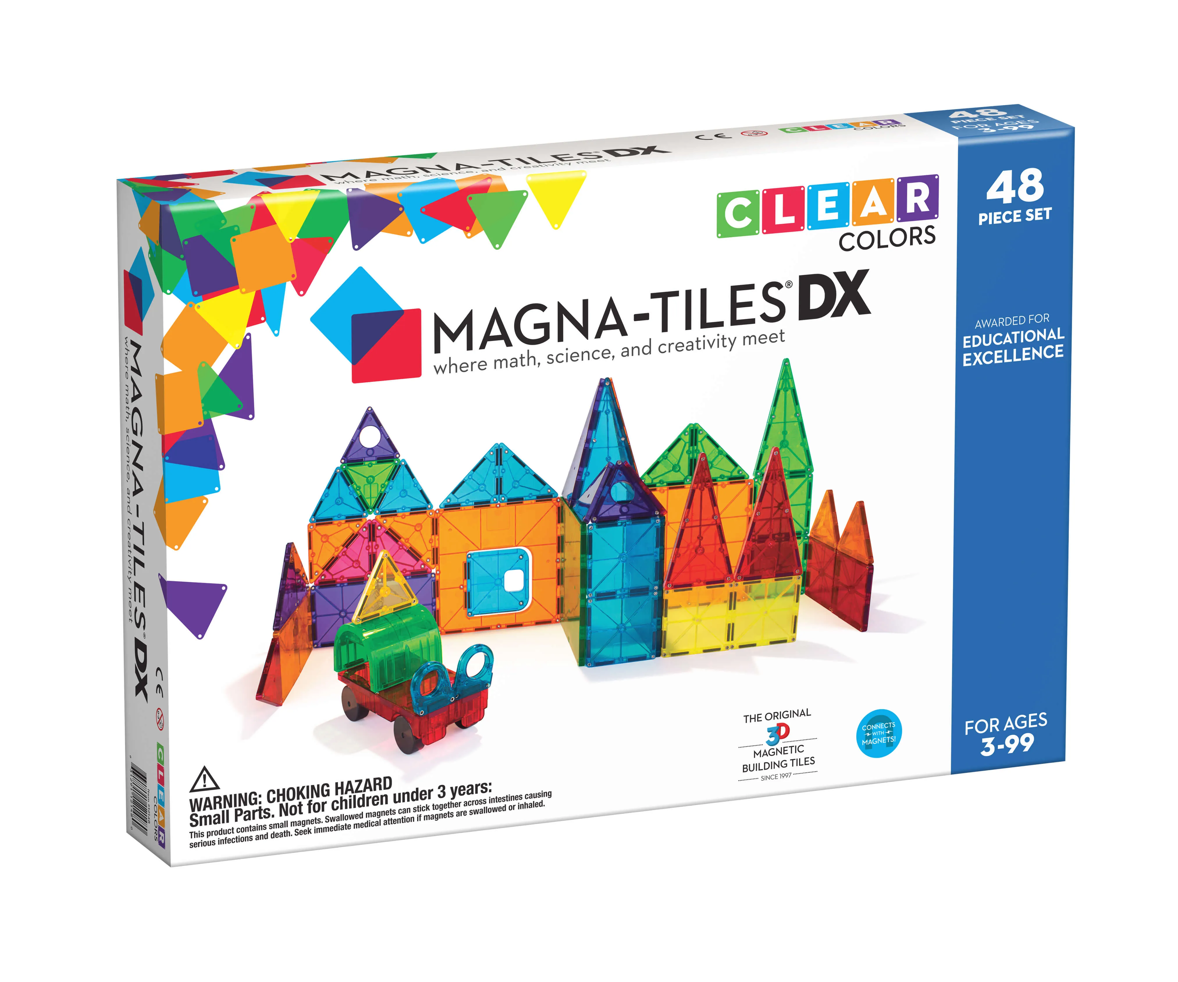 Magna-Tiles DX Clear 48 Piece Set