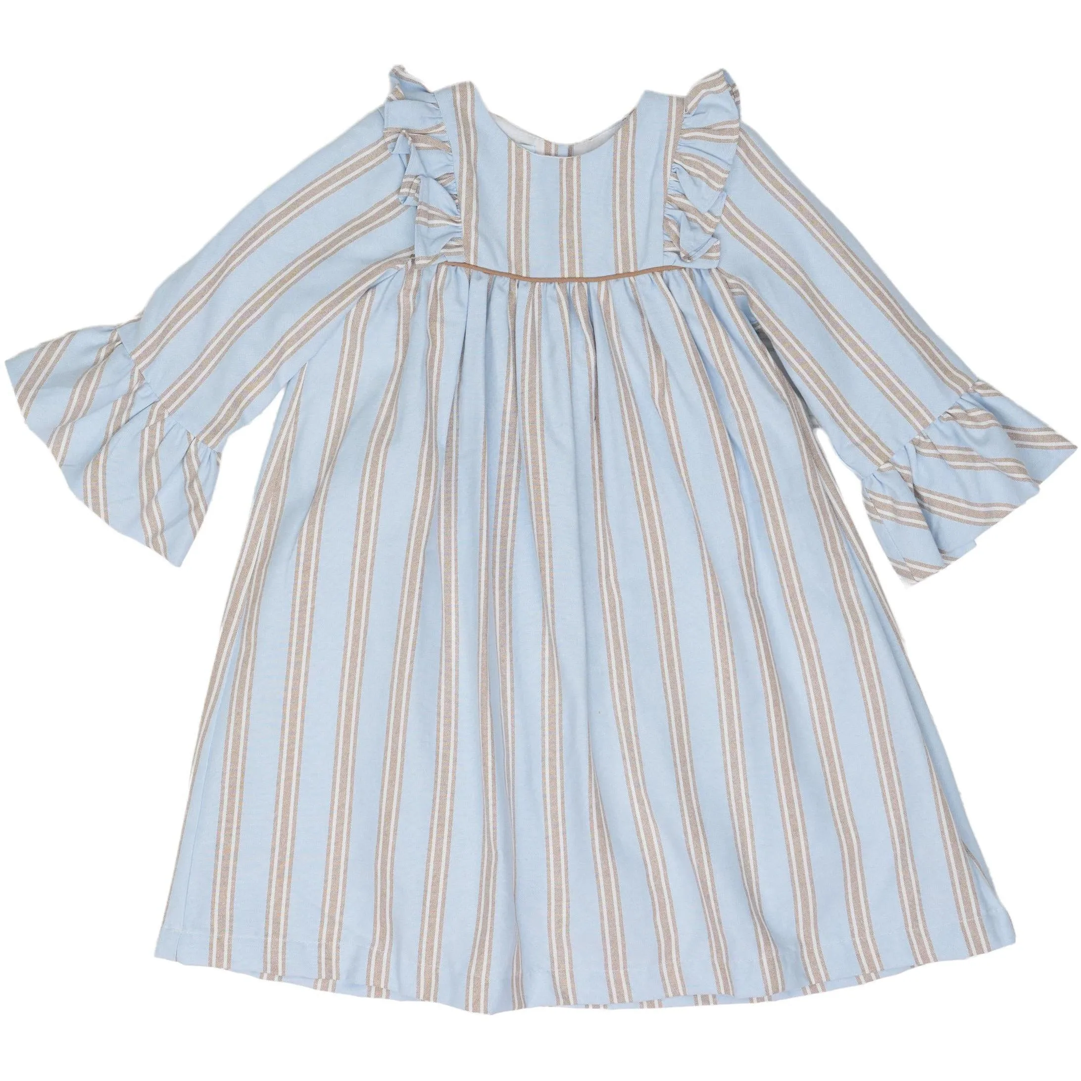 Marty- Blue/Brown Stripe Dress