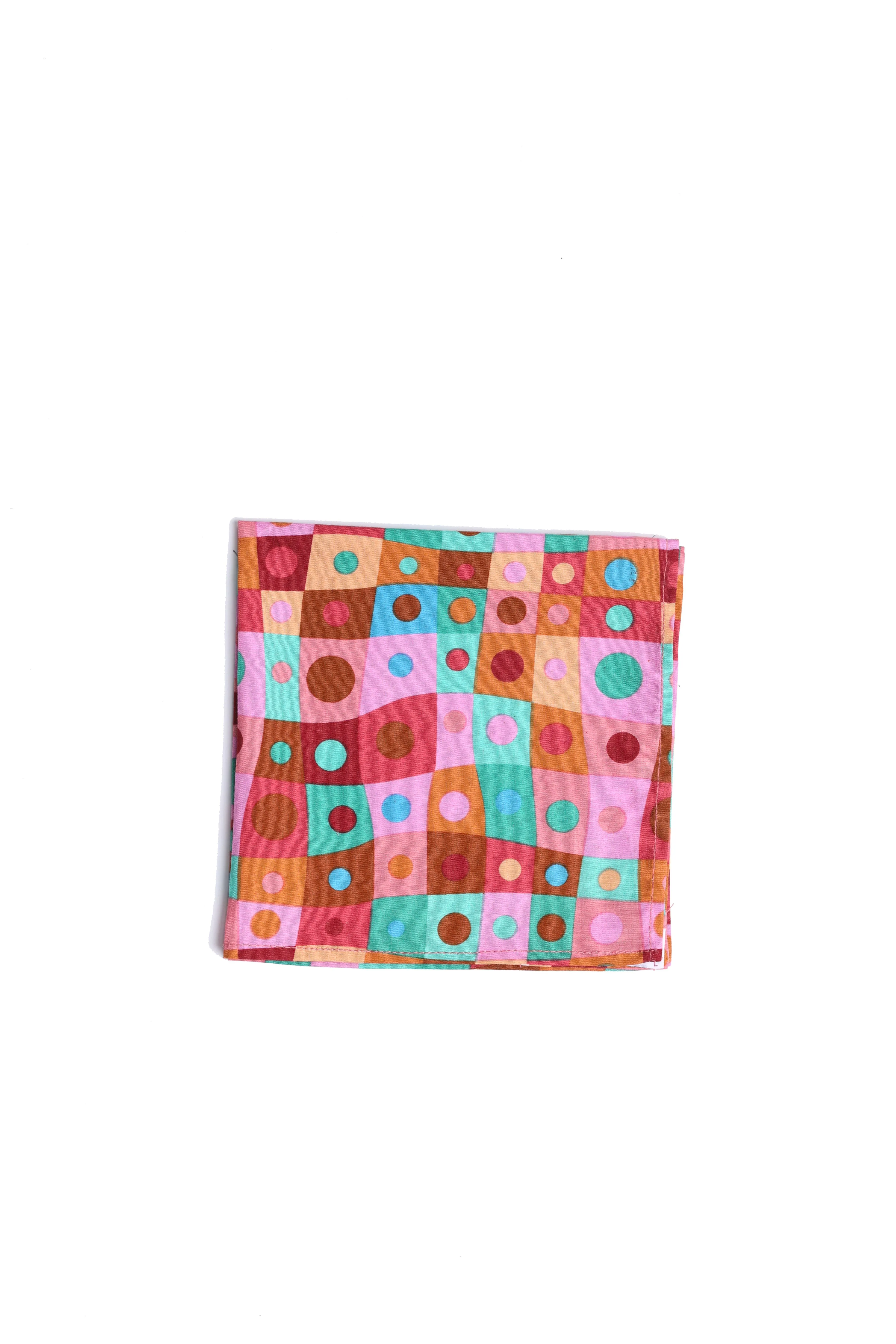 Men's Multi Polka-Dot Pocket Square | Stylish Cotton Handkerchief