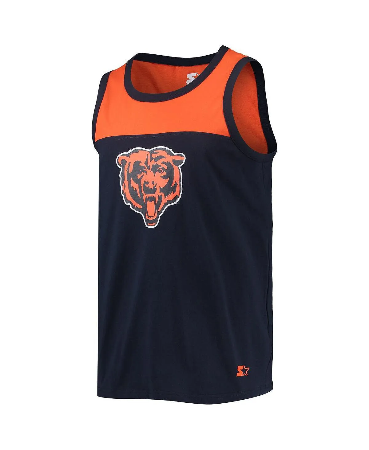 Men's Navy Blue Orange Chicago Bears Team Touchdown Fashion Starter Jersey Multi