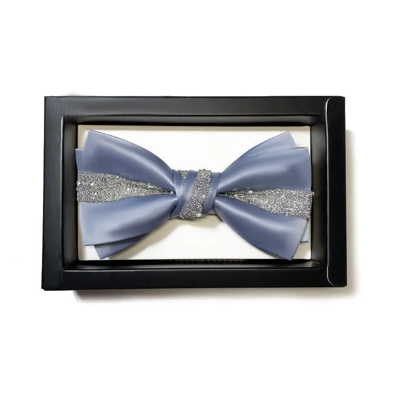 Men's Sparkling Glitter Bow Tie Pocket Square