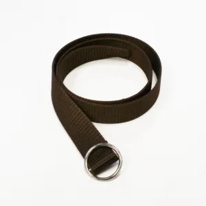 NINA Brown Fabric Ring Belt