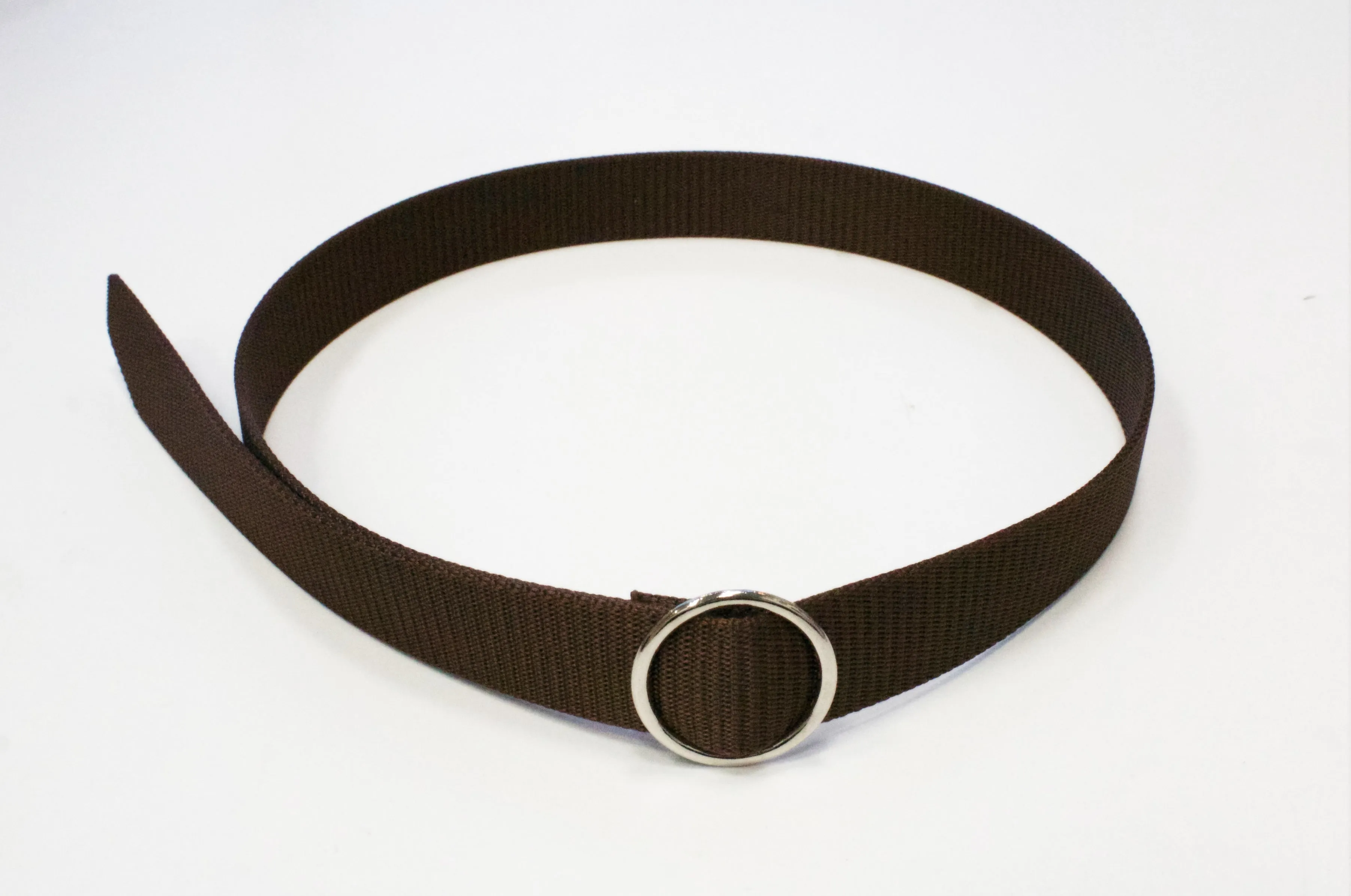 NINA Brown Fabric Ring Belt