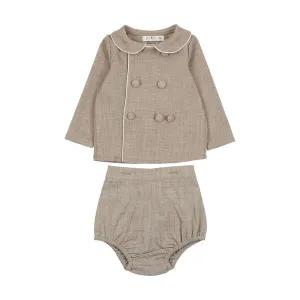 Oat Wool Peter Pan Bloomer Set