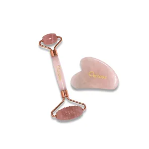 Osmosis  Rose Quartz Facial Roller & Gua Sha Set