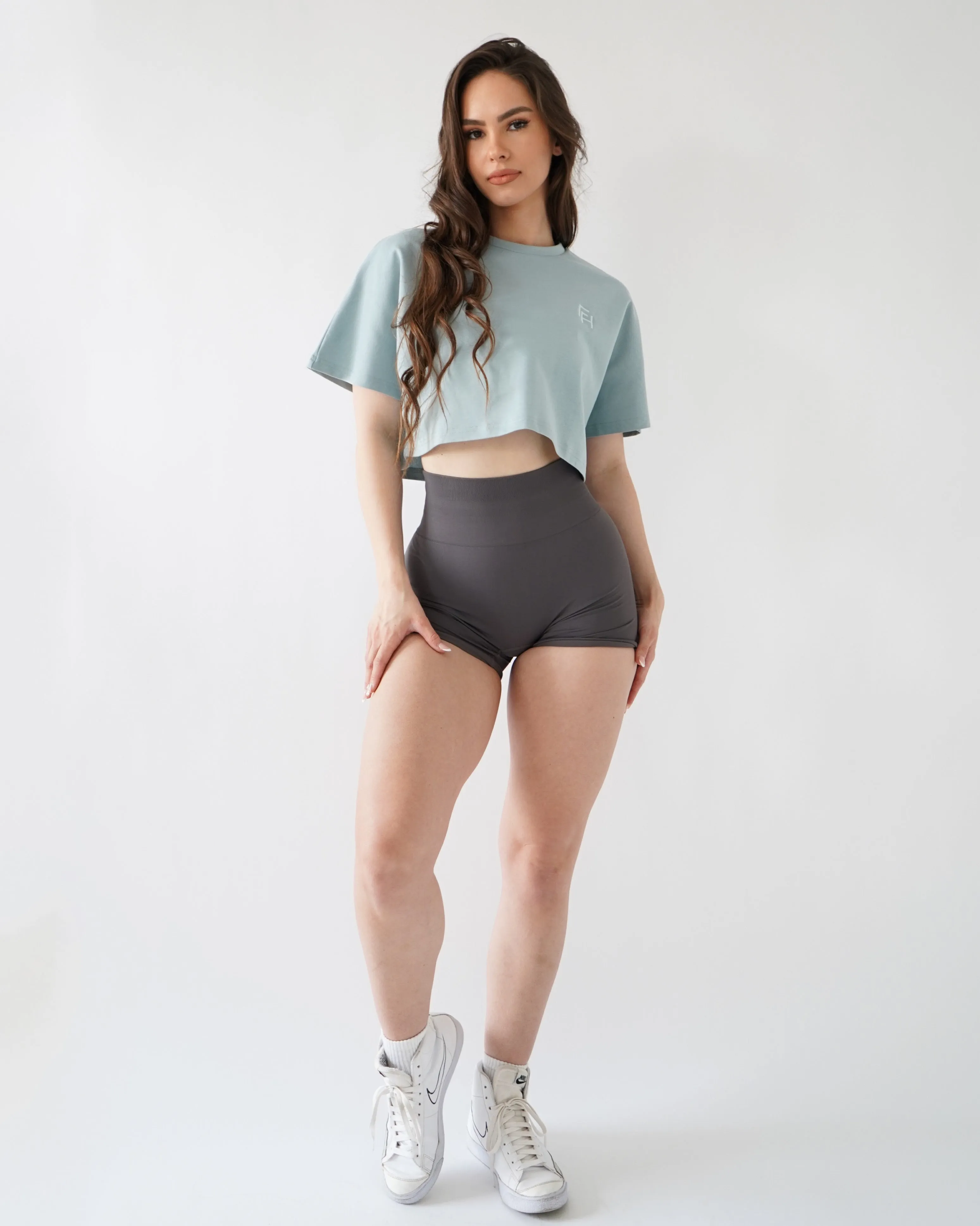 Relaxed Crop Top - Ice