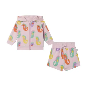 Seahorses Print Baby Tracksuit Set