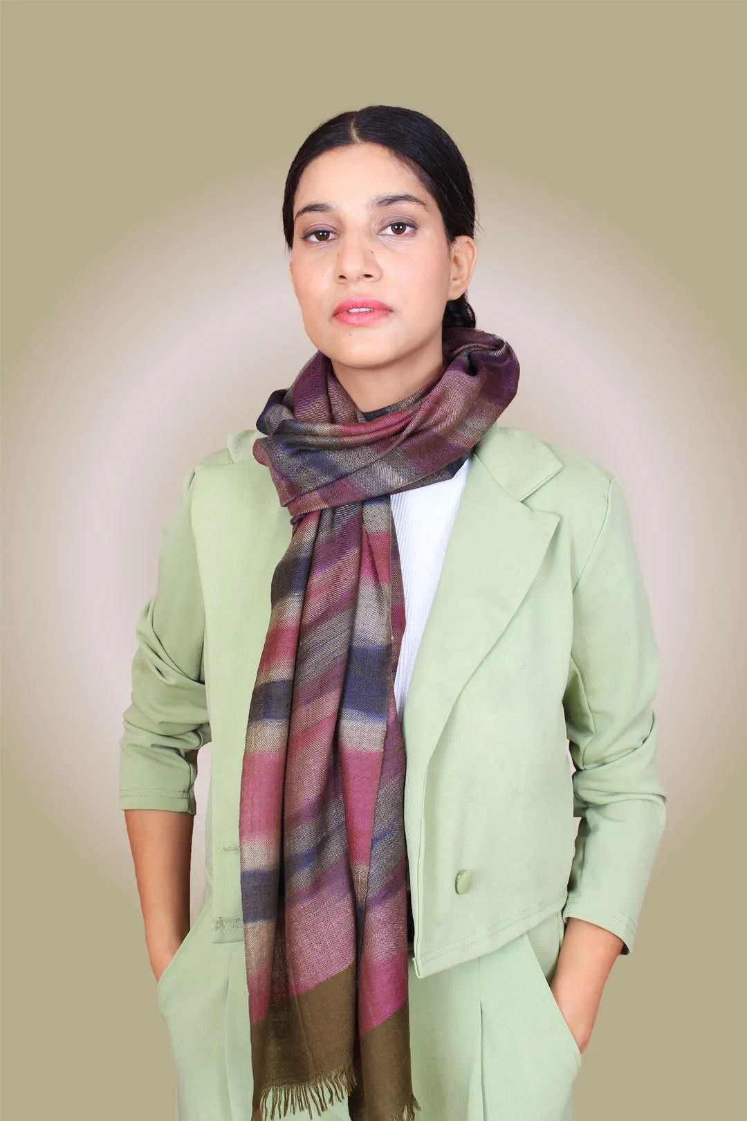 Shirley Multi Coloured Ikat Dyed Cashmere Stole