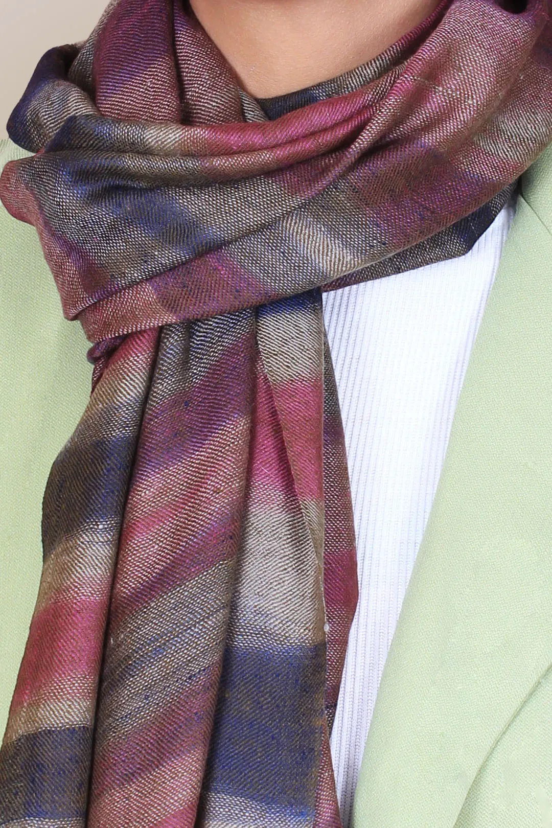 Shirley Multi Coloured Ikat Dyed Cashmere Stole