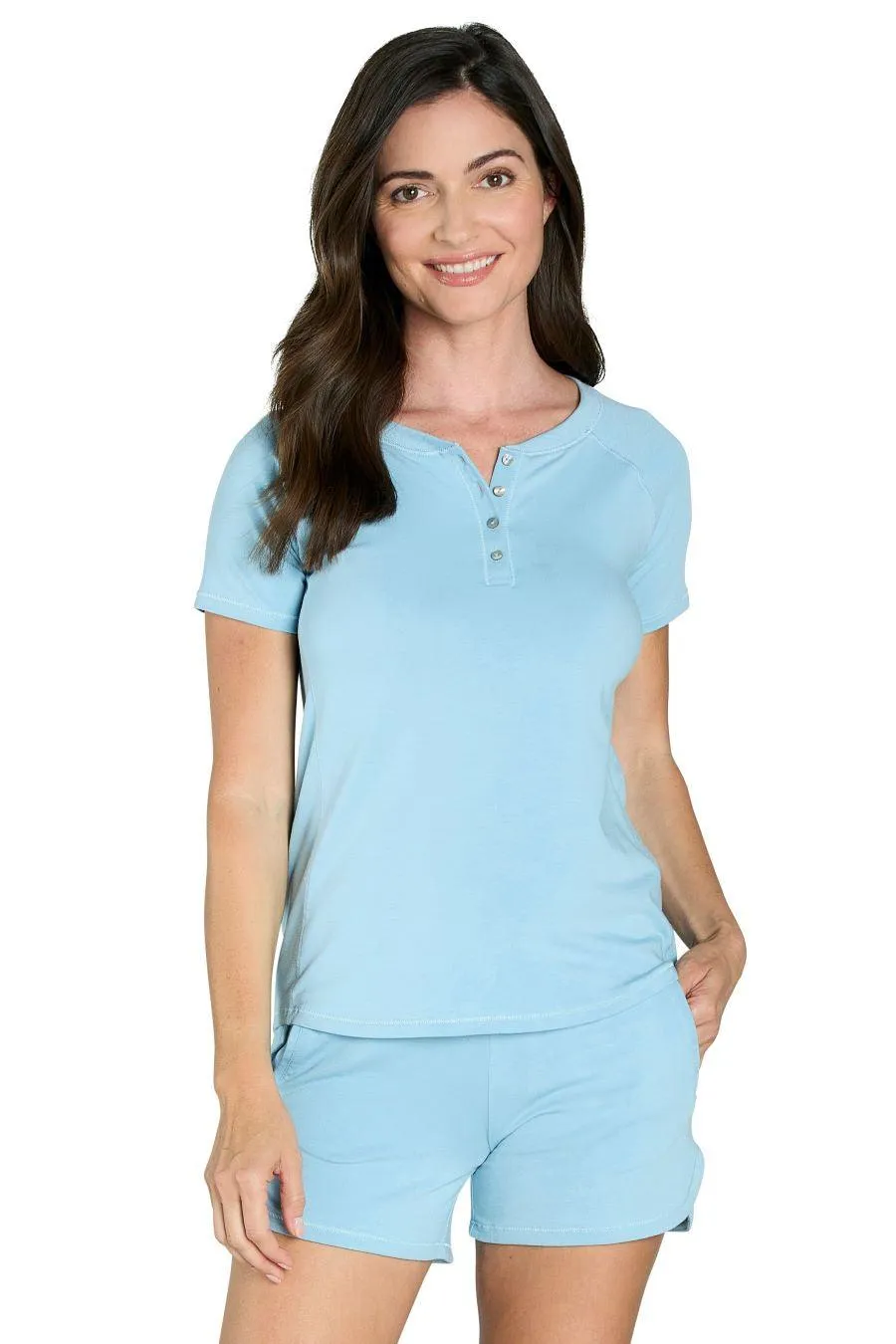 Short Henley Loungewear Set