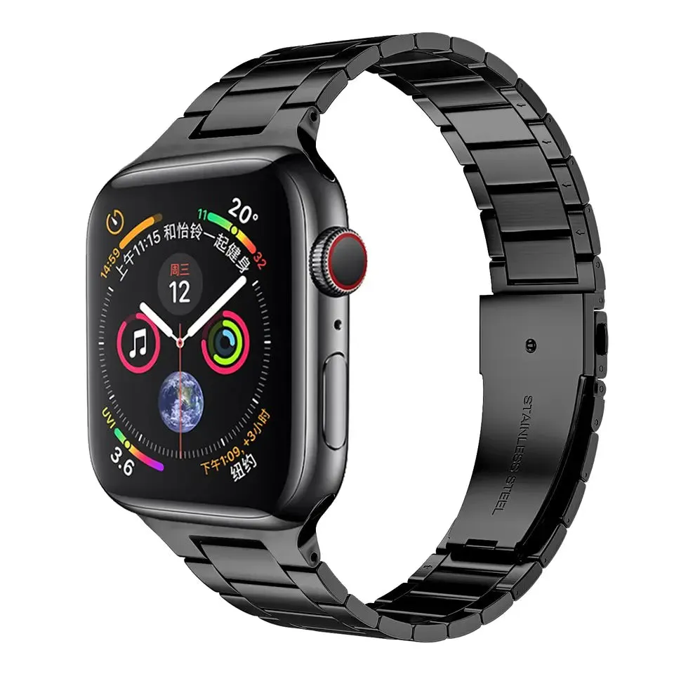 Slim Luxury Stainless Steel Link Band For Apple Watch Multiple Colors Available