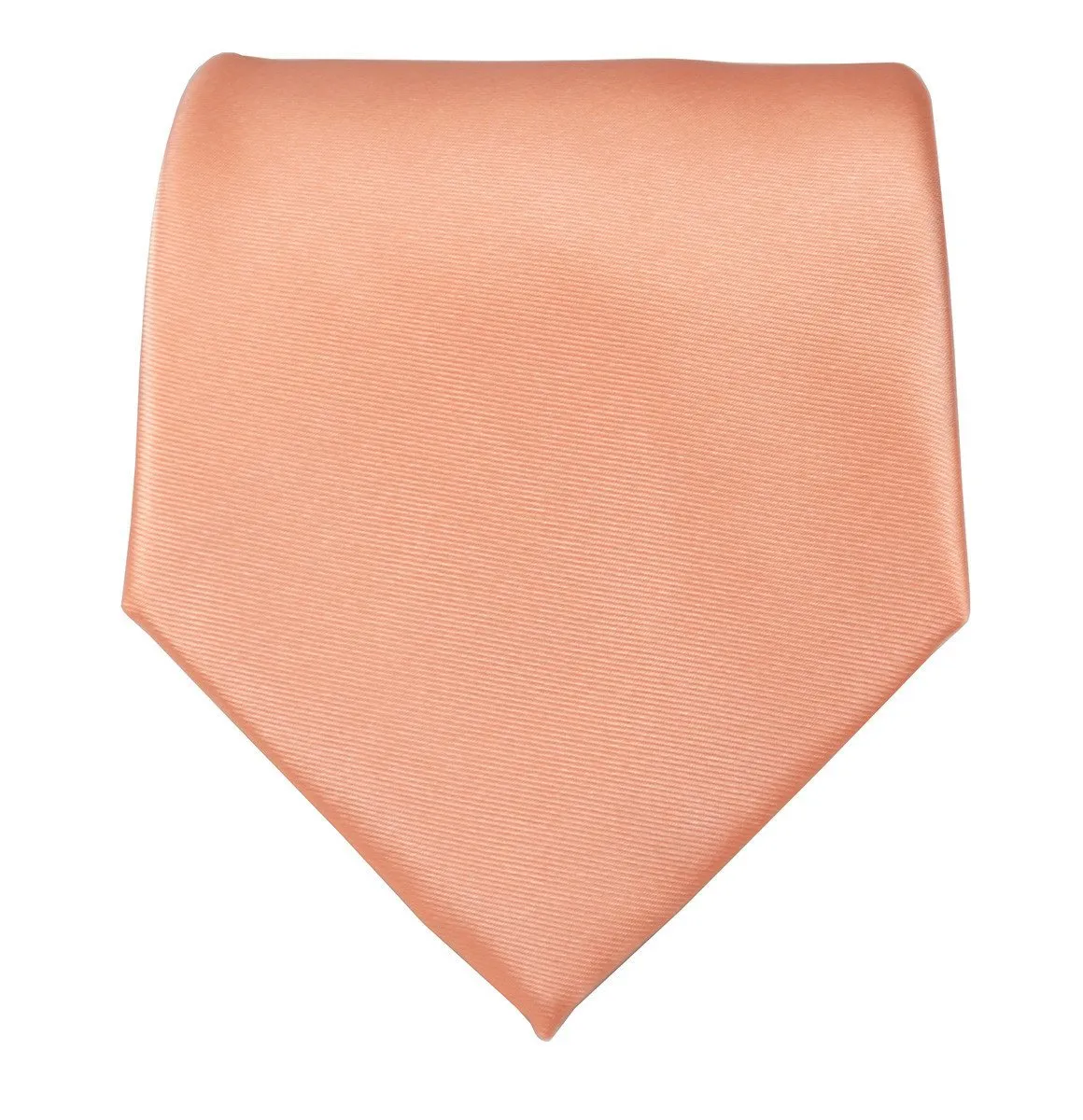 Solid Salmon Necktie and Pocket Square