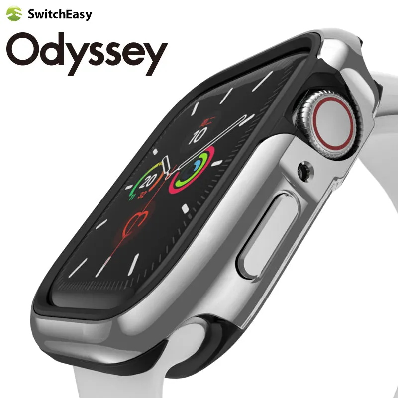 SwitchEasy Odyssey Modern Aluminum Metal   Bayer TPU Bumper Frame Case for Apple Watch