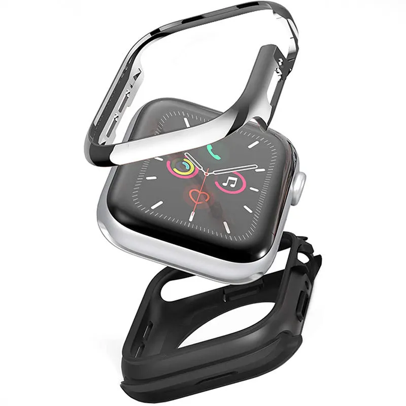 SwitchEasy Odyssey Modern Aluminum Metal   Bayer TPU Bumper Frame Case for Apple Watch