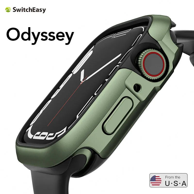 SwitchEasy Odyssey Modern Aluminum Metal   Bayer TPU Bumper Frame Case for Apple Watch