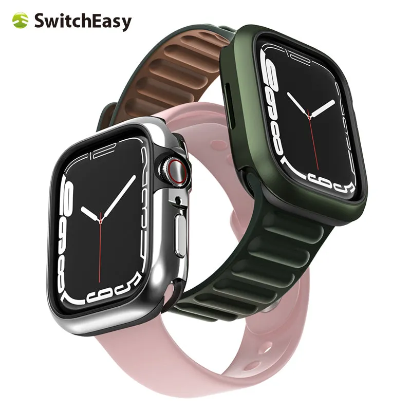 SwitchEasy Odyssey Modern Aluminum Metal   Bayer TPU Bumper Frame Case for Apple Watch