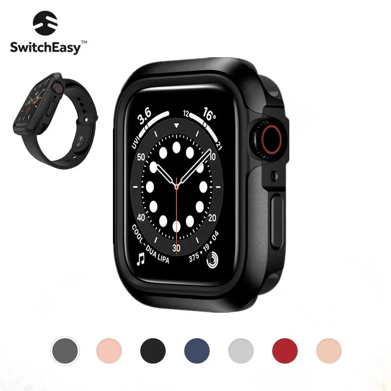 SwitchEasy Odyssey Modern Aluminum Metal   Bayer TPU Bumper Frame Case for Apple Watch