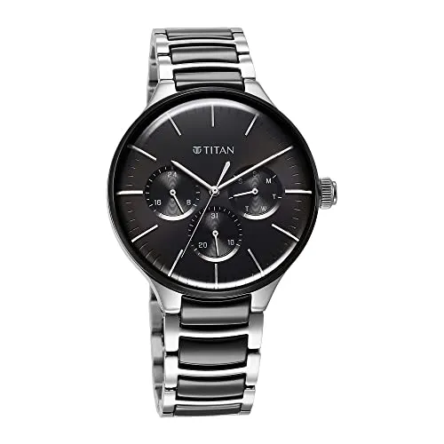 Titan Analog Black Dial Men's Watch-90148KD01