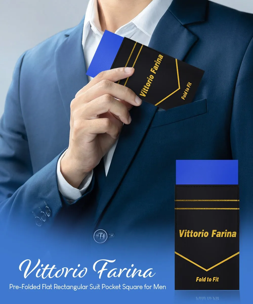 Vittorio Farina Men's Pre-Folded Pocket Square: Flat