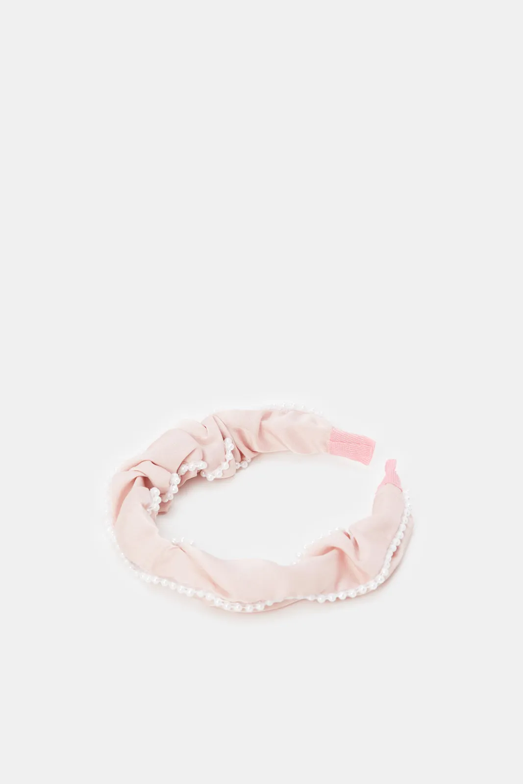 Women Pink Pearls Headband