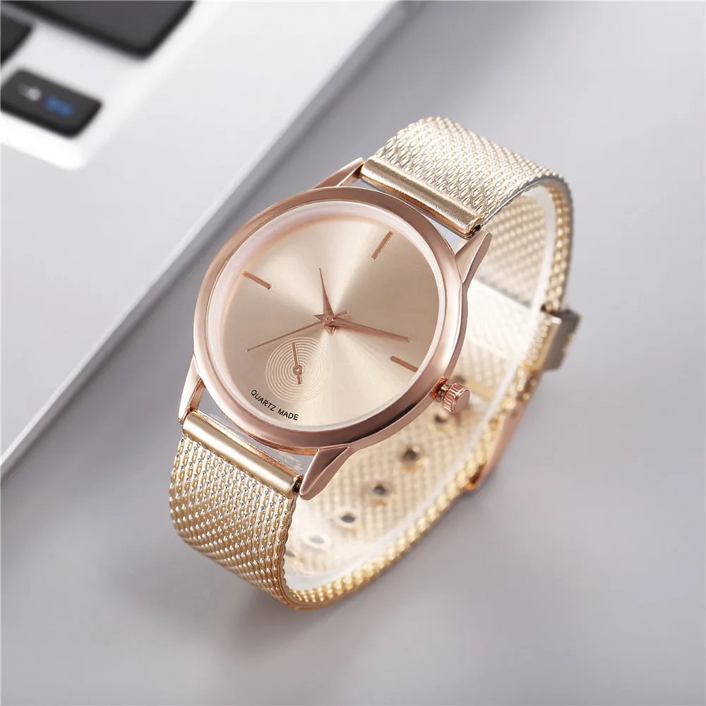 Women's Korean-Style Exquisite Creative Plastic Mesh Quartz Watch